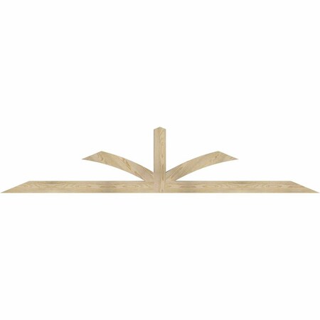 Ekena Millwork Richland Rough Sawn Timber Gable Bracket, Douglas Fir, 108"W x 22"H x 4"D x 4"F, 5/12 Pitch GBW108X22X0404RIC00RDF